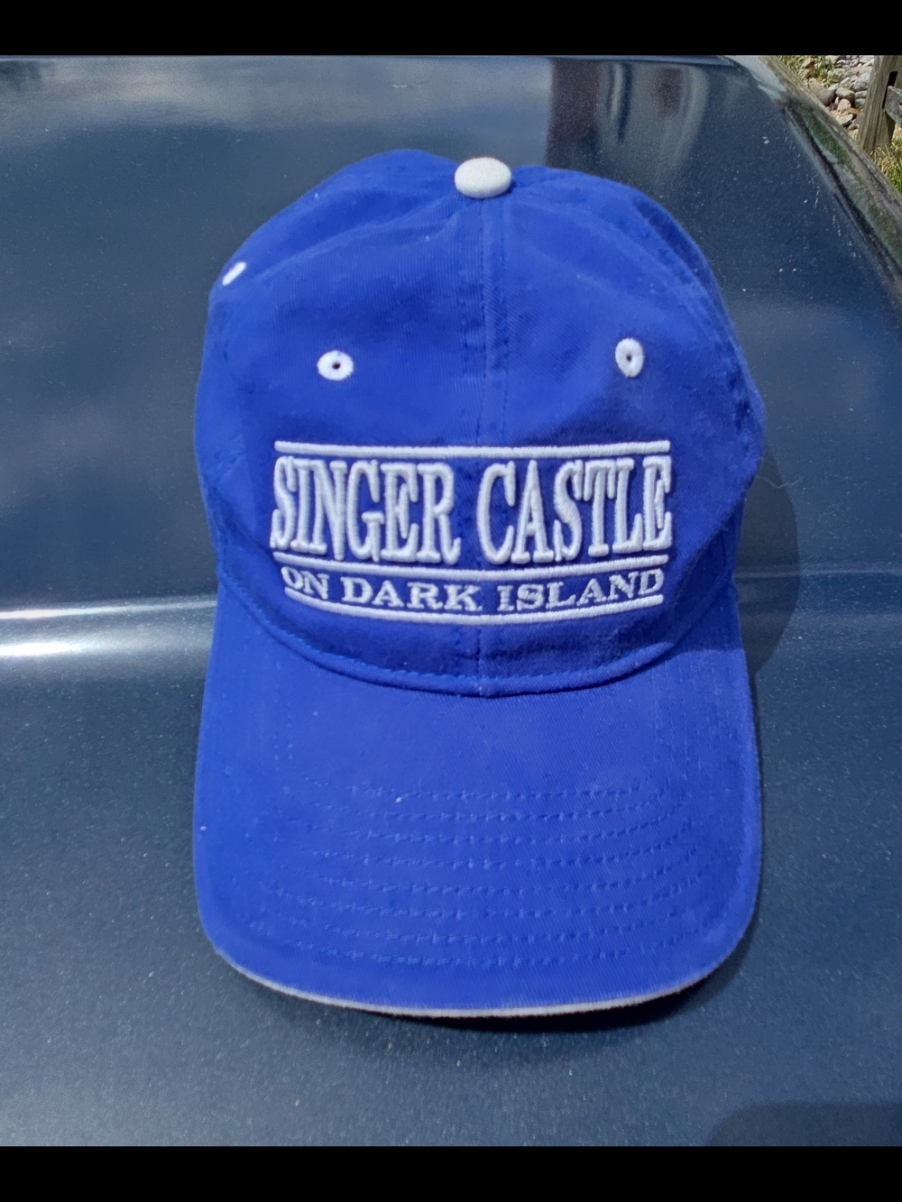 The Game Royal Blue Singer Castle Dark ISLAND Embroidered Baseball Cap